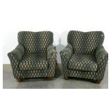 Pair of upholstered living room chairs.