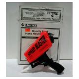 United gravity feed, hand held sandblaster, with