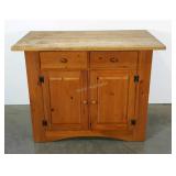 Kitchen island with nice butcher block top, 30 x
