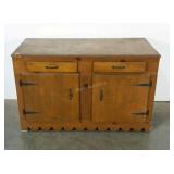 Rustic pine wood  country cabinet, 23 x 48 x 31,