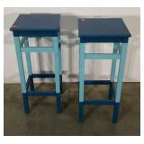 Two stools, painted, 31" tall, seller code XY
