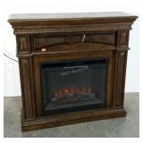 Electric fireplace heater in mantle casing. Tested