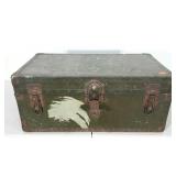 Storage trunk, 17 x 31 x 13 1/2, wear as shown