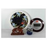 Home decor, includes Skyscan atomic clock,