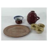 Pottery, includes plate, planter, serving bowl 3