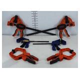Three pairs of clamps, Irwin Quick Grip, Pony,