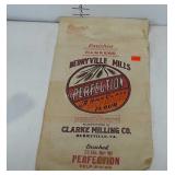 Flour sack with local advertising, Berryville