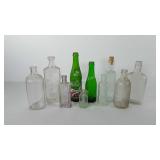 Glass bottles, includes citrate of magnesia,