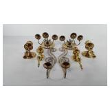 Brass wall sconce candle holders