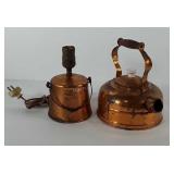 Copperware, includes tea kettle and copper