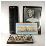 Wall art, Marilyn Monroe poster, Beach art poster
