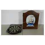 Winmau dartboard and Golden Clipper dart board