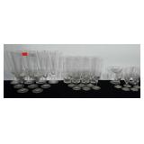 Etched glass Bamboo pattern barware: includes