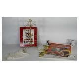 Mixed lot: 25" ornament tree, metal bazookas,