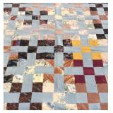 Machine made quilt, some loose threads which