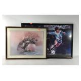 Framed Asian style picture 30x24 and soccer