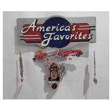 2 sided Cardboard hanging "America