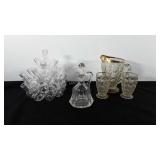 Glassware, two piece stacked cluster mini bud