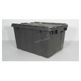 Poly Storage tote with hinged lid. Measures