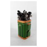 Golf bag cookie jar, 13.5"