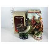 Lord Calvert Canadian and Wild Turkey figural