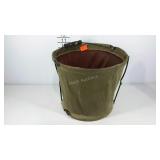 Army water bucket, treated canvas