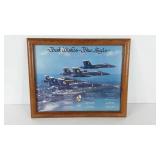 US Navy Blue Angels picture, 1995 crew, framed