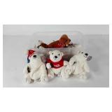 Coca-Cola Collectibles, seven plush polar bears