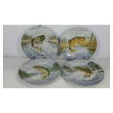 Decorative fish plates, set of 4