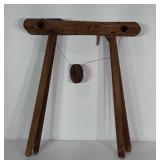 Quilt frame parts. 4 pieces total. Stands 33"