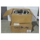 Two DecorLav stainless steel under/top Mount