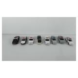 Toys, eight State trooper cars, includes