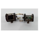 Two fishing reels