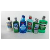 nine bottles of mouth wash, includes Listerine,