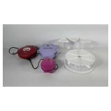 Kitchenwares, lazy Susan with canisters, cake pop