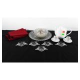 Dinnerware, includes napkins, teapot, cup and