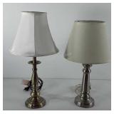 Two table lamps, 18" and 20"