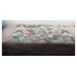 Textiles, Impressions quilt, 76" x 87", has some