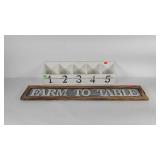 Rustic home decor, Farm To Table galvanized sign