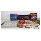 Broup of board games, includes Vampire Hinter,