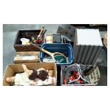 Skid lot: dolls, tools, baskets, subway tiles,