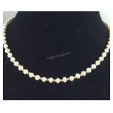 Necklace 14k gold clasp and beads with