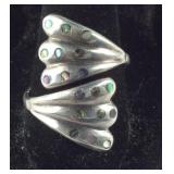 Sterling silver ring with inlay taxco Mexico