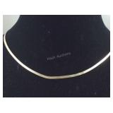 Sterling silver herringbone necklace 18in