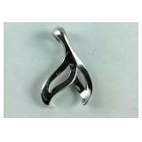 Sterling silver whale tale pendant