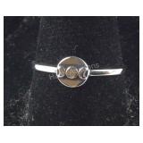 Size 9 Sterling silver ring moon phase
