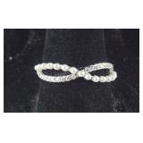 Size 8 Sterling silver CZ ring
