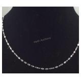 Italian Sterling silver diamond cut 24in chain