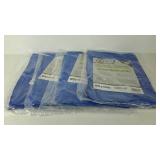 Group of four poly reinforced tarps, blue, 8