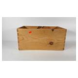 Wooden storage box, 24" × 14" × 11.5"